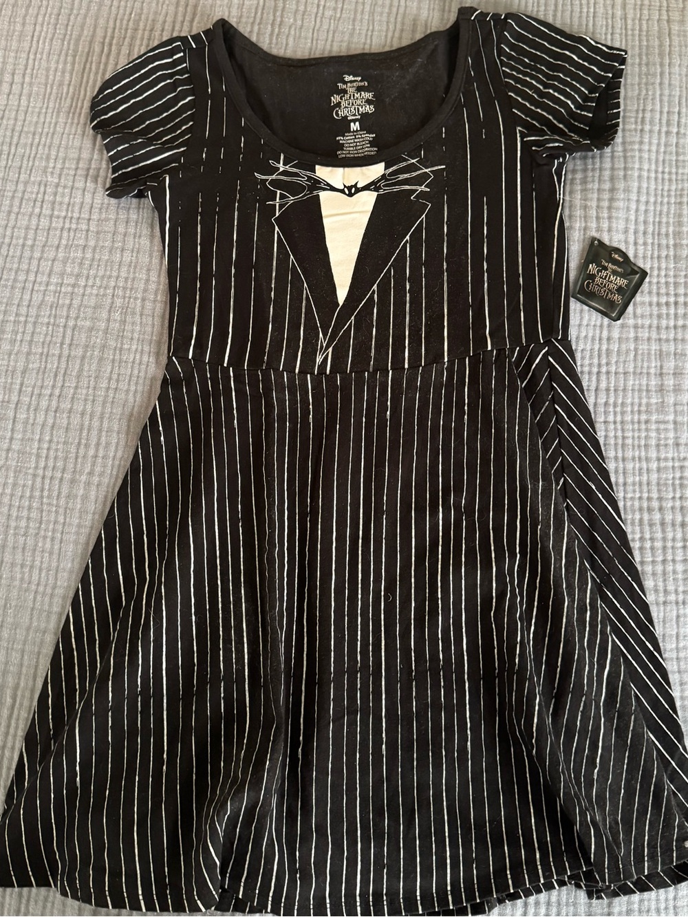 NWT Disney Nightmare Before Christmas Jack Skellington Dress Girls M + Tights
